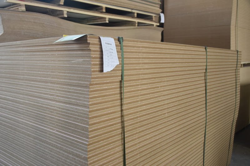 Close-up of smooth MDF dressing table surface showing durable engineered wood grain texture