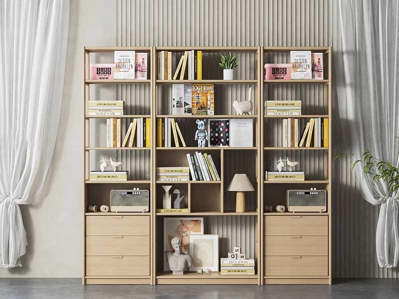 Modern MDF panel modular furniture set for home or office with sleek, space-saving design.