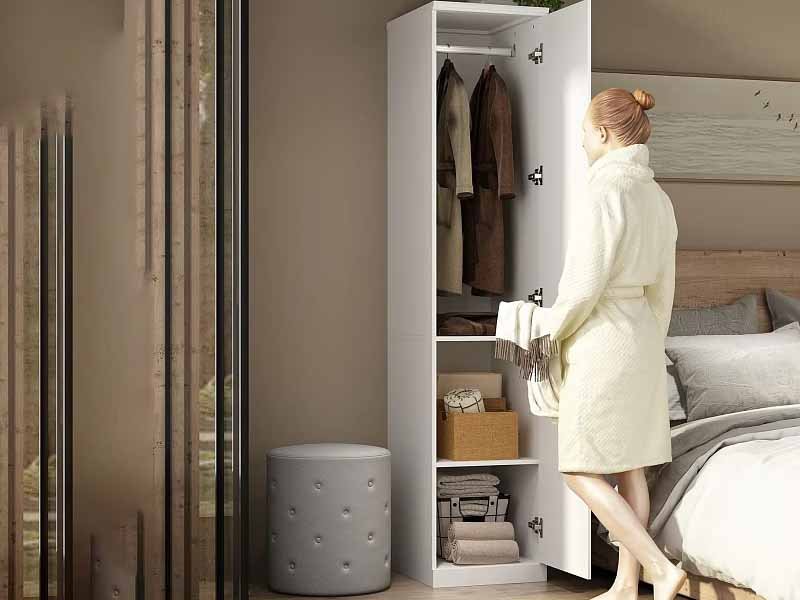 MDF wardrobe hardware support bracket for closet installation and shelving stability.