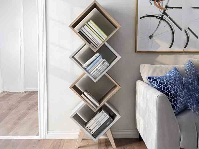 Engineered wood bookcase with fire, pest, and moisture resistance, ideal for durable home storage solutions.