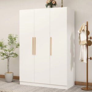 Modern MDF wardrobe with sliding doors and ample storage in a contemporary bedroom design.