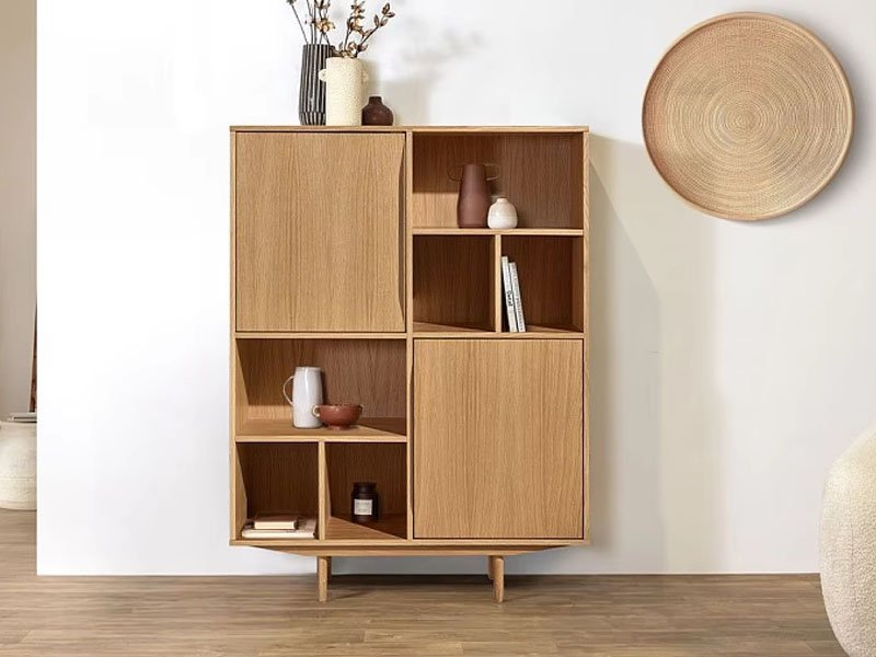 Handcrafted wood furniture featuring natural grain and modern design, ideal for stylish home or office decor.