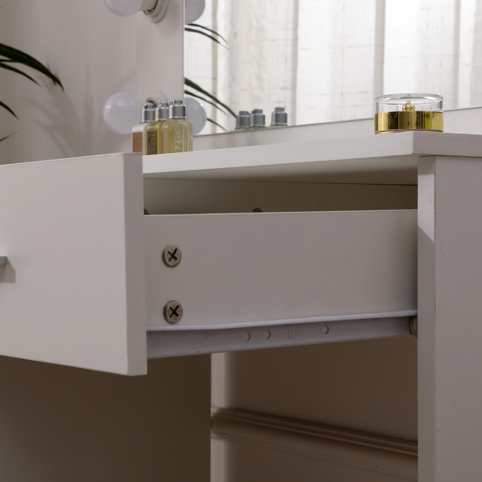 Custom dressing table with modern design from top furniture manufacturer in a stylish bedroom interior.