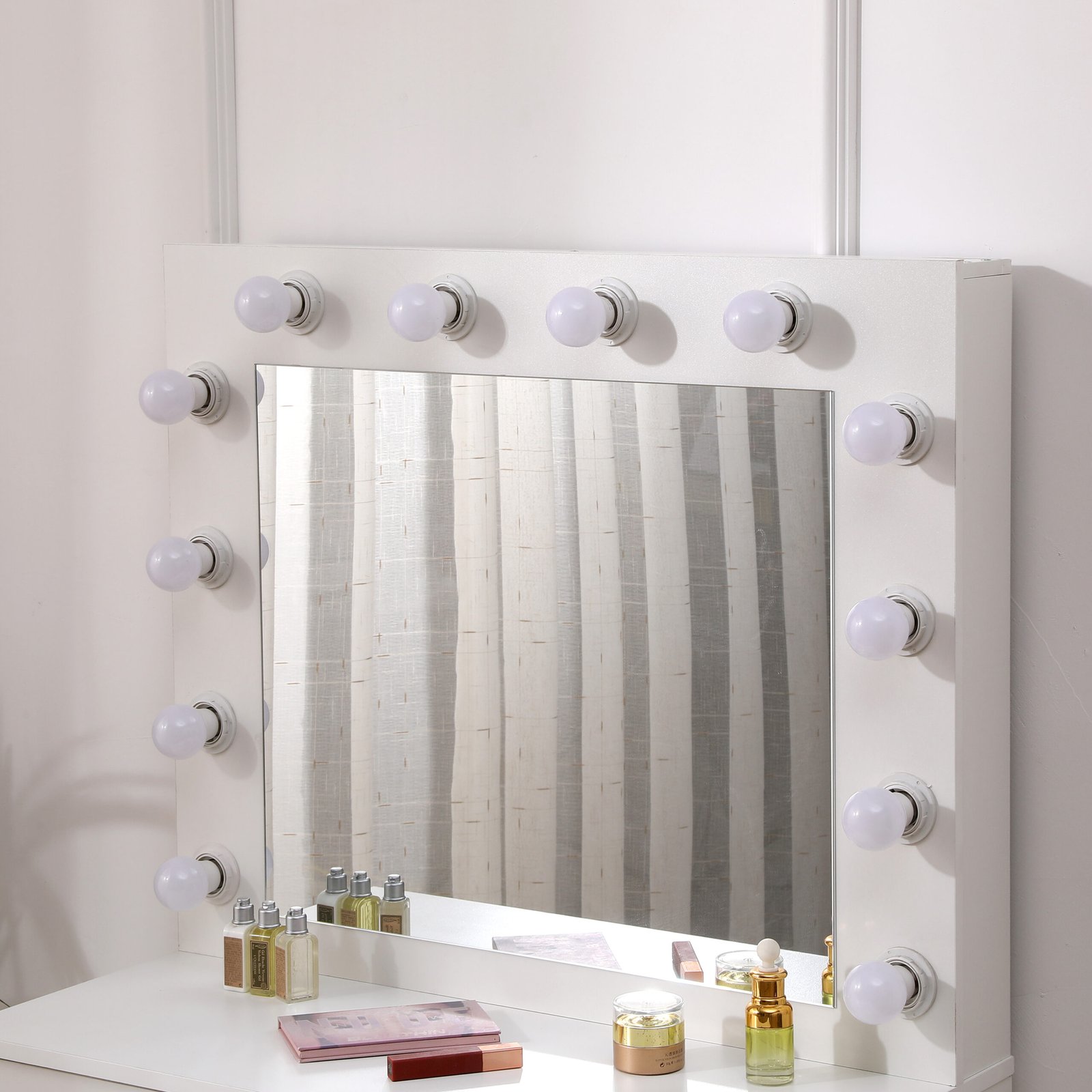 Modern dressing table from a leading China supplier with mirror and storage in a contemporary bedroom.