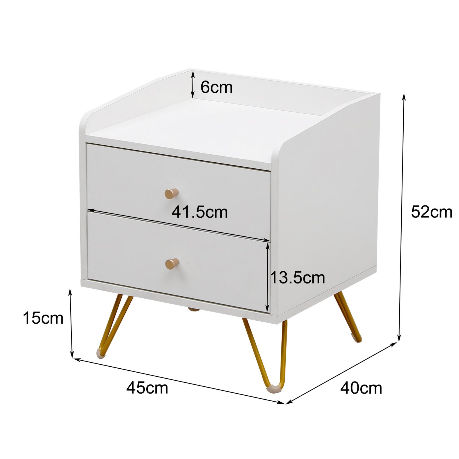 Modern wooden nightstand with drawer beside neatly made bed in cozy bedroom setting