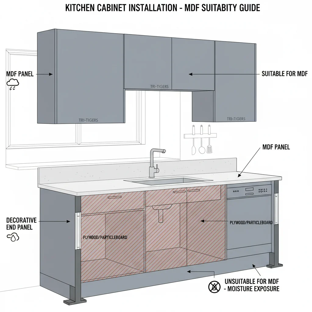 Where Is MDF Suitable in Kitchen Cabinets? Where Is MDF Suitable in Kitchen Cabinets?
